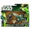 Star Wars Yoda's Jedi Attack Fighter + Yoda & Super Battle Droid Movie Heroes MIB