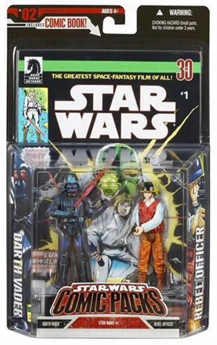 Star Wars Comic Pack Darth Vader & Rebel Officer MOC 30th Anniversary ...